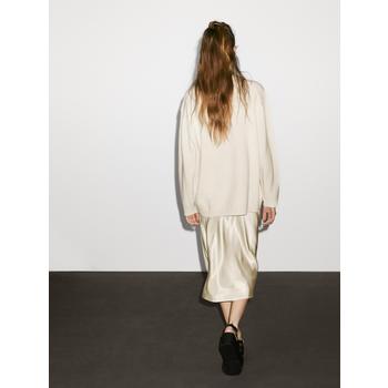 [해외] 마시모두띠 오버사이즈 브이넥 캐시미어 스웨터 Gebrochen Weiss 5615/565