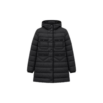 키즈 여성 NEW HIRMA 로고 패치 4포켓 롱 패딩자켓 블랙 1C000 01 597YF 999