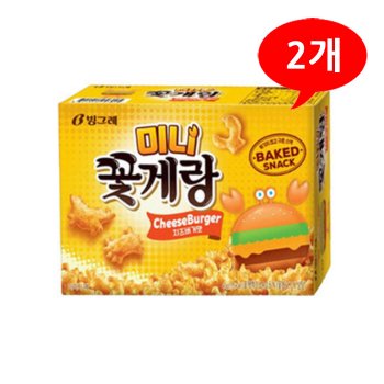 [빙그레] 미니 꽃게랑 치즈버거 40gx2개