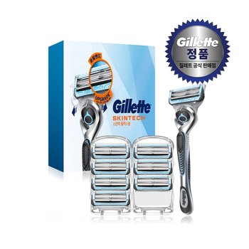 [P&G] 질레트 스킨텍 매뉴얼 면도기 핸들1입 + 면도날8입