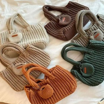 뜨개가방 토트백 뜨개질 5컬러 여성 코지 코인 미니 (WFG9IDH)