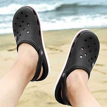 고품질 펀칭 남자샌들슬리퍼 270mm 블랙 스트랩샌들 (WFG0XYB)