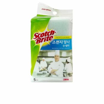 냄비수세미 기름때수세미 스펀지 망사 수세미 5개 그릇수세미 후라이팬수세미 프라이팬수세미