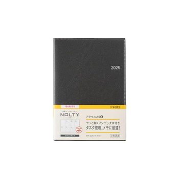 [해외] 능률 NOLTY 수첩 2025년 4월 시작 A5 주간 블록 액세스 5 다크 그레이 9683