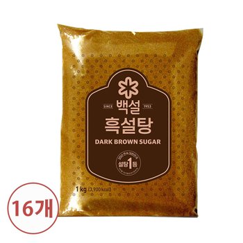 CJ 백설 흑설탕 1kg X 16개