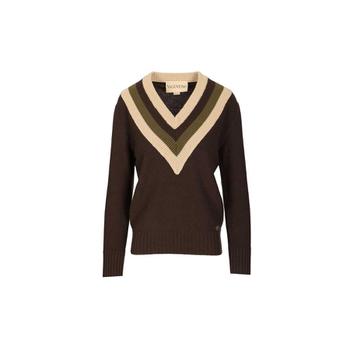 Valentino 로고 플라크 V넥 스웨터 7B0KC69L9SW BET TP949448188