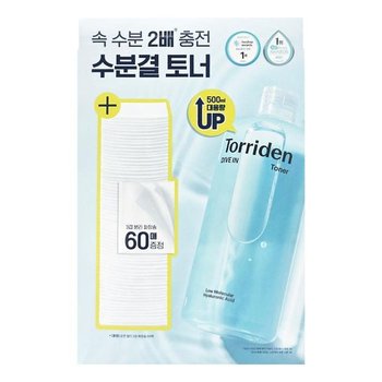 [Torriden] 다이브인 저분자 히알루론산 토너 대용량 500ml+화장솜 (52037556)