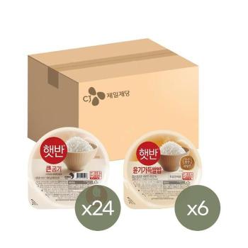 햇반 큰공기 300g x24개+윤기가득 쌀밥 210g x6개 (S50781114)
