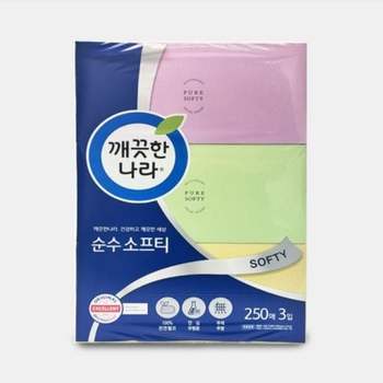 깨끗한나라 순수소프티 미용티요 각티슈 250매 3