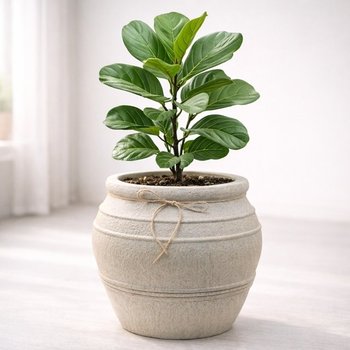 모던 스톤 스타일 마블 원형 화분 KD011 19x25cm