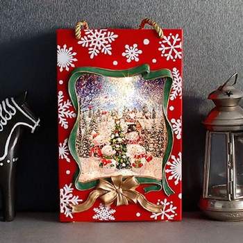 유니크한 MN75PV96 쇼핑백양 크리스마스 워터볼 장식 선 GWM