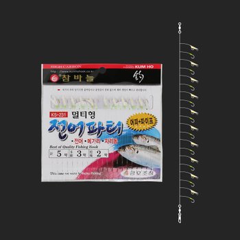 금호조침 금호 20본 전어파티 어피+파이프 니켈 KS-231낚시바늘