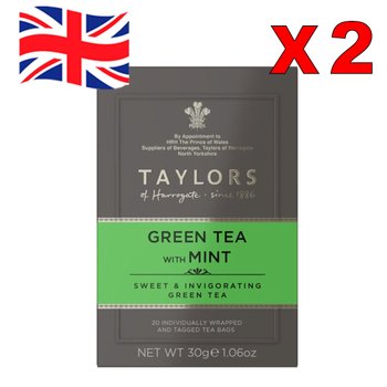 2박스 20개입 테일러오브해로게이트 그린티 위드 민트 티백,Taylors Green Tea with Mint