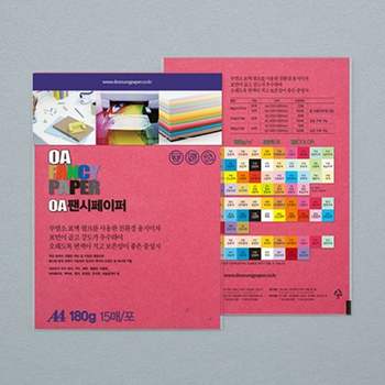OA CP16BH55 팬시페이퍼 A4 180g R11 15매 선홍색