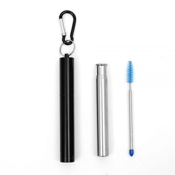 에코존 길이조절 휴대용 스텐 빨대 버블티 재사용빨대 스텐빨대 스테인리스빨대