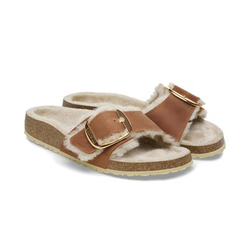 [해외] 버켄스탁 마드리드 빅버클 시어링 털 슬리퍼 코냑 1025415/1025470