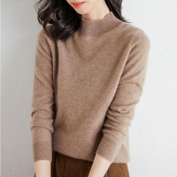 캐시미어 FURD8172 스타일리시한 부드러운 추천 티 여성 꾸안꾸 반목 기본 니