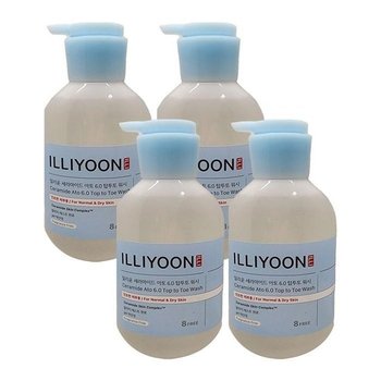일리윤 세라마이드 아토 6.0 탑투토 워시 무향 500ml 약산성 바디클렌저 4개 Ss