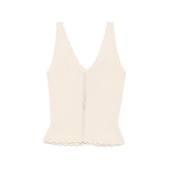 26 FW TWINSET 물결 에지 니트 탑 261TT3122 TP453925435