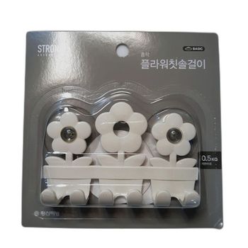 스트롱 K9M9L1H5 흡착 플라워 칫솔걸이 치솔걸이 칫솔꽂이