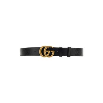 [해외] 26FW 구찌 더블 G 버클 리버시블 레더 벨트 627055 CAO2T1062 BLACK