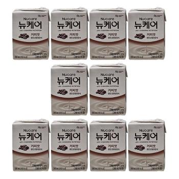 뉴케어 커피맛 200ml 10개 빨대형 식사대용 환자 노인 균형 영양식 비타민 미네 (S41598021)