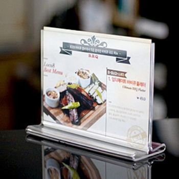 210x148x70mm 201SAJ64 아크릴스탠드 테이블사이즈스탠드 A5크기메뉴디스