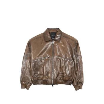26 FW 퍼플브랜드 zip fastening distressed leather jacket M9607LCDS126 TP451079481