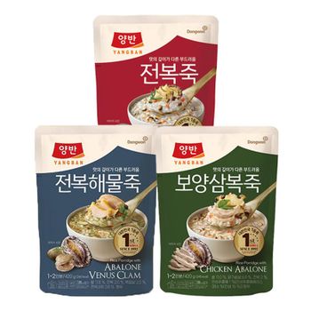[N S 동 원]양반 전복죽 420g 2개 + 보양 삼복죽 420g 2개/전복해물죽 선택..[36020165]
