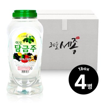 조은술세종 이도 담금주 25도 3.6L 4병(1박스)  담금소주