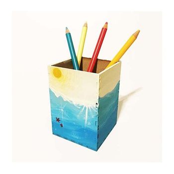 책상정리연필꽂이 사각형문리 개인용 사각연필꽂이 신학기 필수템 문구/사무용품