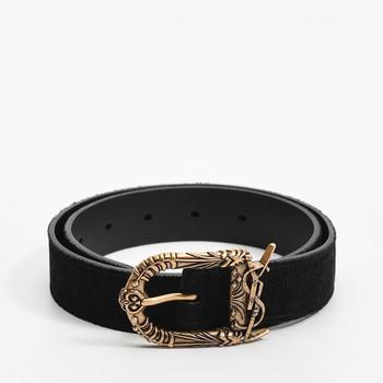 생로랑 골드 YSL 셀릭버클 여성벨트 블랙 533721 03F0W 1000