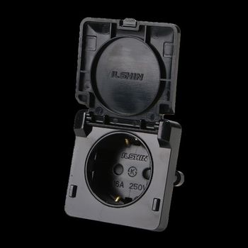 전기콘센트 매입콘센트(플러스) 정사각 폴더용 1구 블랙