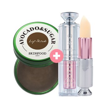 립케어 2종듀오 (스킨푸드 아보카도&슈가립스크럽(26.03.05까지)+디블랑 스윗하트 틴트스틱)