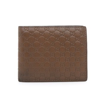 [중고] [중고명품] 구찌 마이크로씨마 반지갑 브라운 260987