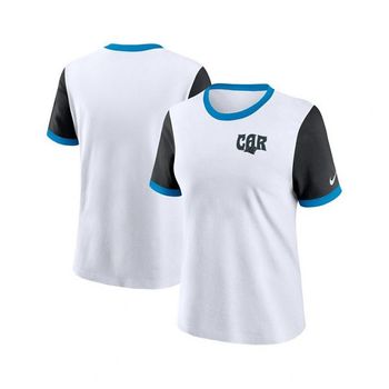 [해외] 우먼 나이키 화이트 캐롤라이나 팬서스 Rewind 링거 Tri-Blend 티셔츠 - 10775441