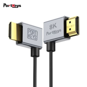 포트키 Portkeys 8K HDMI A to A Cable (1M) Ultra Thin HDMI 직각 꺾임 케이블