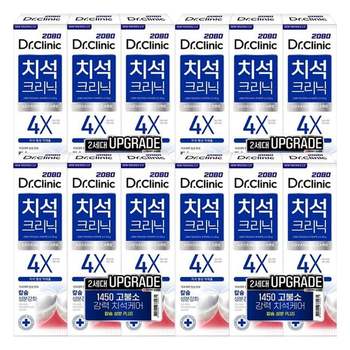 2080 닥터 크리닉 치석치약 120g X 12개