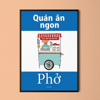 쌀국수 맛집 베트남 식당 M 유니크 디자인 포스터
