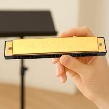 하모니카 포린 금색 악기 클래식 음악용