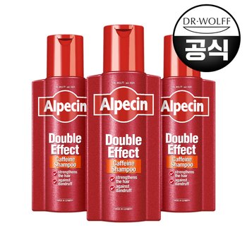알페신 더블이펙트 카페인 샴푸 (지성용) 375ml X 3
