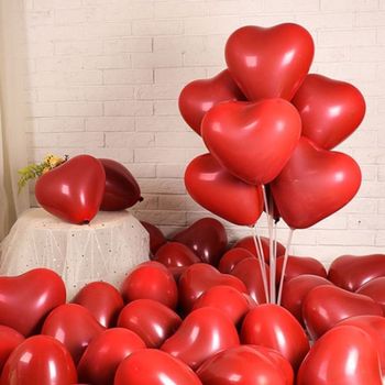 대형 하트 풍선 50개 행사용 장식풍선 애정 표현 장식용품 생활 문구 사무용품 파티장식 가랜드