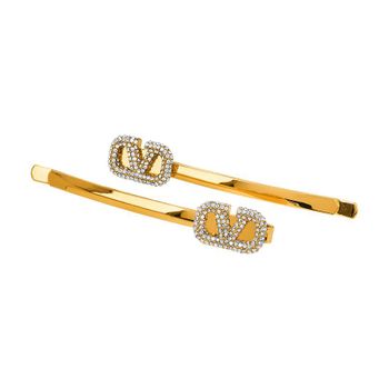 발렌티노 가라바니 V로고 크리스탈 헤어클립 133656647