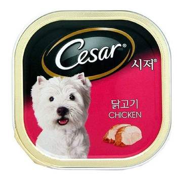 시저 MV73BK59 통조림 캔 강아지 간식 닭고기 100g 24개 1박스 강아지간식 애견간식