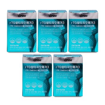 GNM자연의품격 rTG 알티지 오메가3 837mg x 60캡슐 X 5박스 I