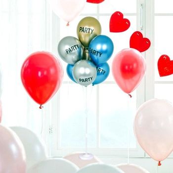 풍선꽂이장식세트130cm HK02WU99 크롬파티혼합 기념일장식 파티