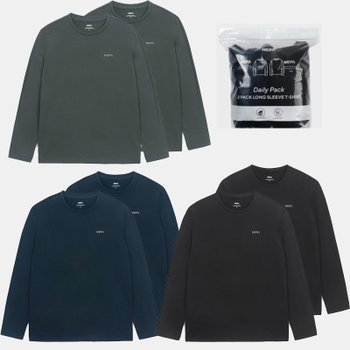 24FW신상 매년완판! 공용 기능성 투팩 기모 패키지 긴팔 티셔츠 1+1 (2pack) 7KE5300