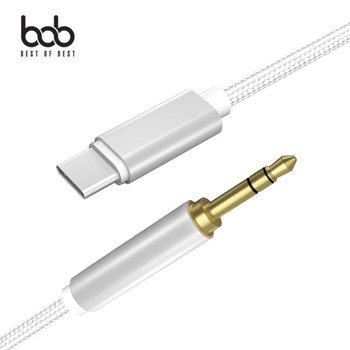 bob 메탈 페브릭 C타입 Type-C AUX 3.5MM 옥스 오디오 케이블 100CM 갤럭시 A9프로 샤오미 화웨이 넥서스-비오비