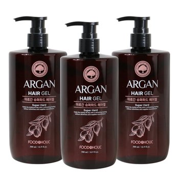 (3개)푸드어홀릭 아르간 슈퍼하드 헤어젤 500ml