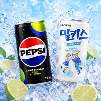 롯데칠성음료 펩시 제로 <b>밀키스</b> 190ml 15개씩 2종 총 30개입 미니 소캔 음료수